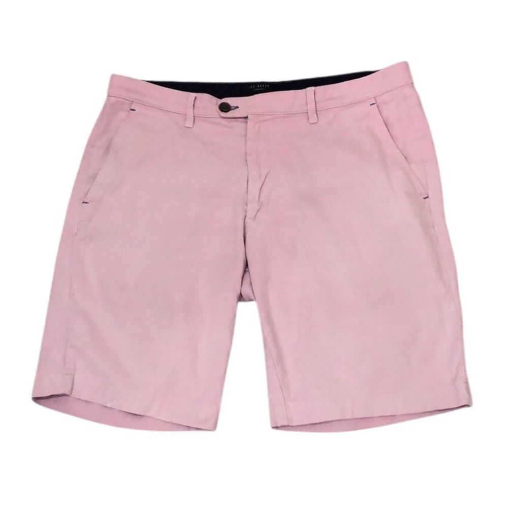 Ted Baker Shorts Size 34 Pastel Pink Stretch Cotton